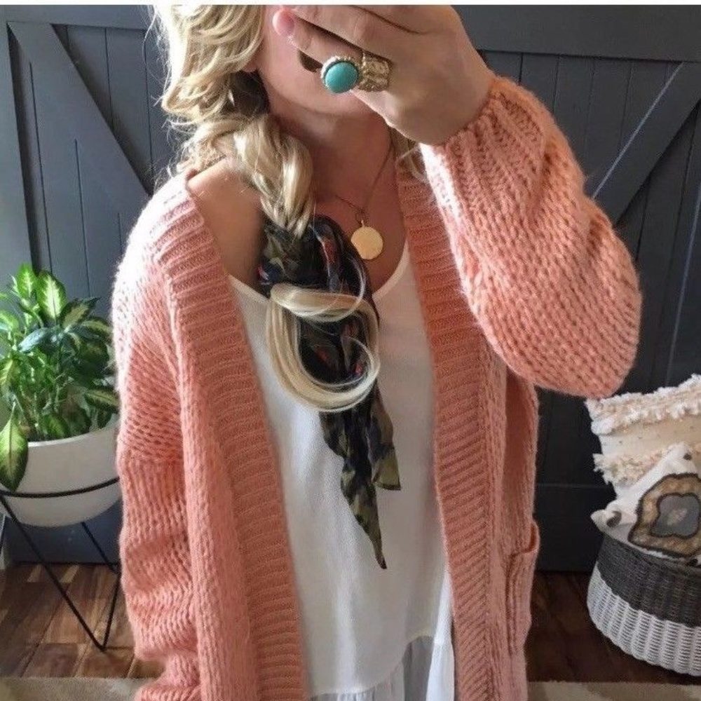New Weekender Nubby Yarn Knit Cardigan Sweater - Picture 2 of 7
